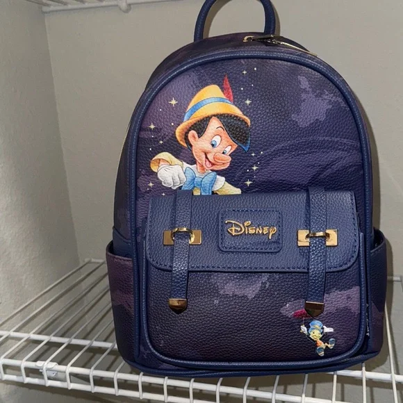 WONKA POP Disney Pinocchio Blue Backpack with Gold Accents Pinocchio main image 2